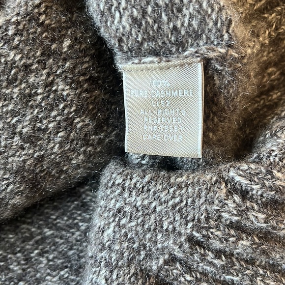 Garys Brown 100% Cashmere Very Soft And Think Sweater Size  L - Picture 4 of 8